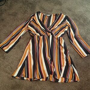 Striped long sleeve dress